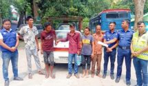 সিলেট বিশ্বনাথে প্রাইভেট কারসহ ৫ গরু চোর আটক।