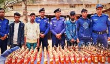 সিলেটের তাহিরপুরে ভারতীয় মদের চালানসহ আটক ৪,